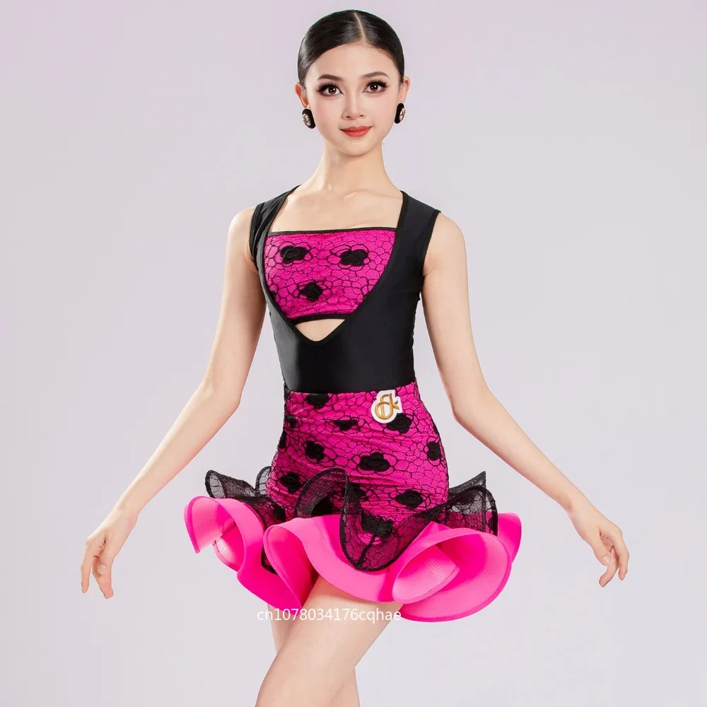 

Latin dance outfit for girls 2026 summer new style - high-end and stunning practice outfit for children performance outfit set