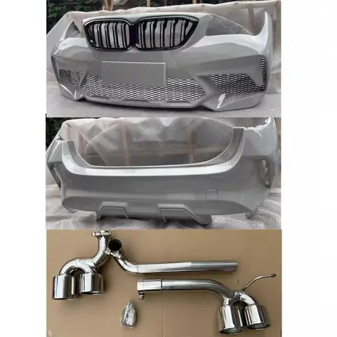 Front Rear Bumper Grille Tail Throat for BMW X1 E84 2009-2015 Modify to M2C Style ABS Material Car Body Kit