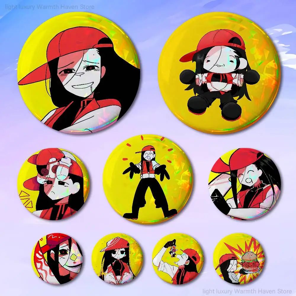 Y-Yi Xi B-Butcher V-Vanity Pins 58mm Cute Cartoon Badge Handmade Brooches for Backpack Accessories