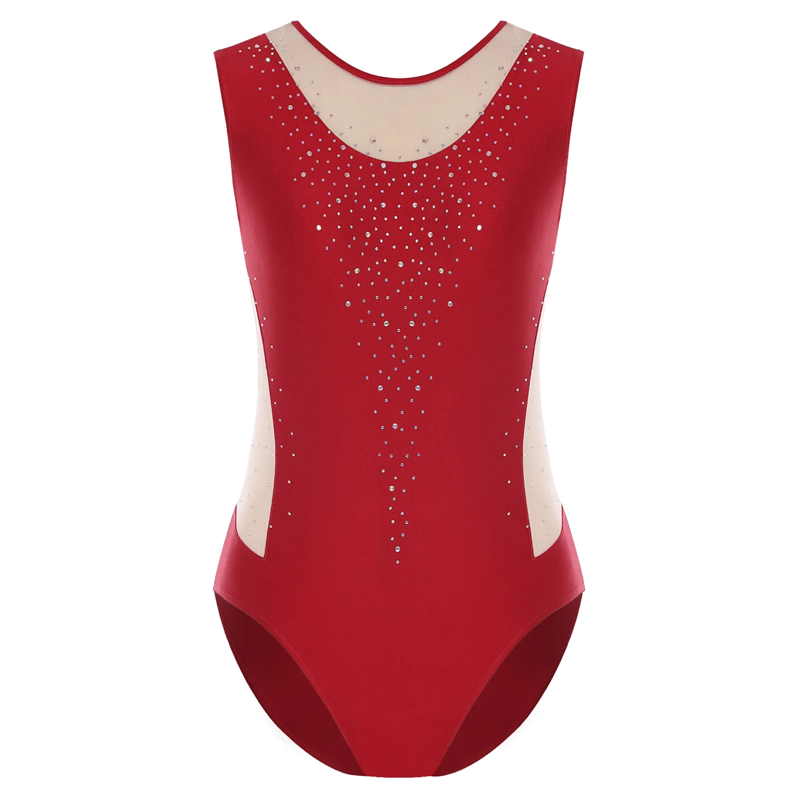 Women Gymnastics Artistic Figure Skating Costume Ballet Jersey Jumpsuit Sparkly Rhinestone Leotard Cardigan Cropped Dance Outfit