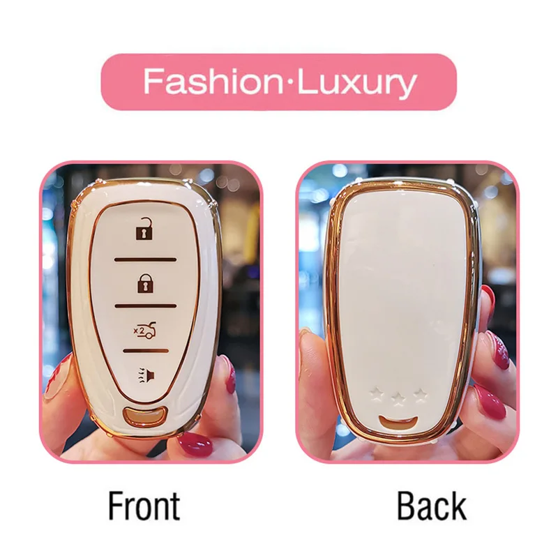 TPU Remote Car Key Case Cover for Chevrolet Onix Equino Orlando Cruze Spark Sonic Camaro Volt Bolt Trax Malibu Blazer Traverse
