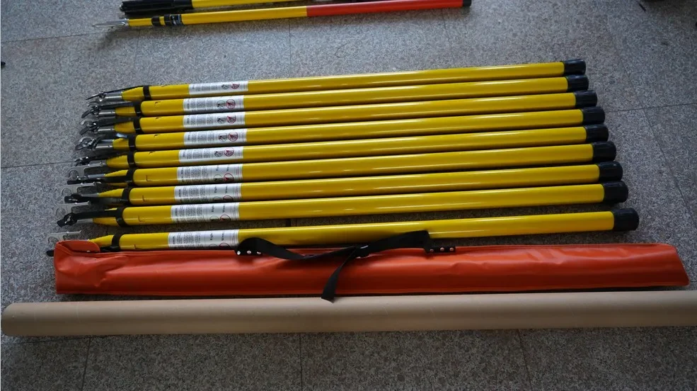 Fiberglass Electric Adjustable Triangle Telescopic Hot Stick Rod /Operating Rod