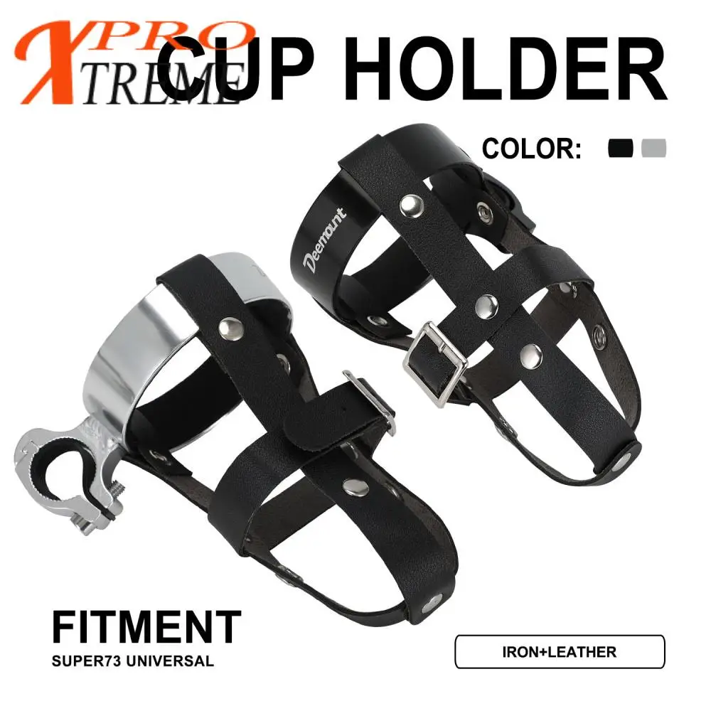 

Motorcycle Drink Holder Bike Water Cup Bottle For Super 73 S1 S2 Y1 V1 ZX Electric Bicycle Modification Accessories Iron leather