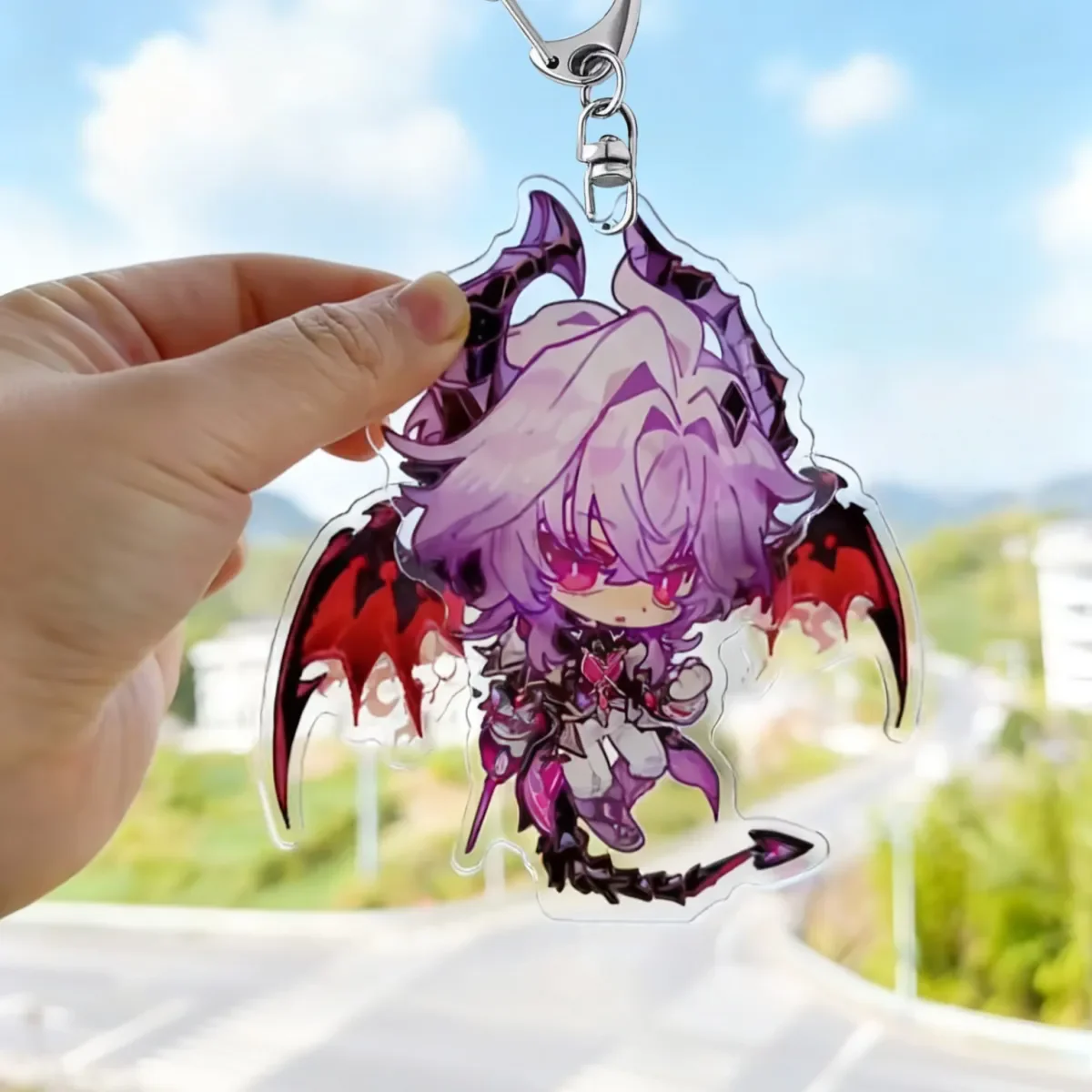 Figurka anime Genshin Impact Mini Durin, kreskówkowa mini akrylowa tabliczka stojąca, ozdoba, prezent na Boże Narodzenie, breloczek na Halloween.