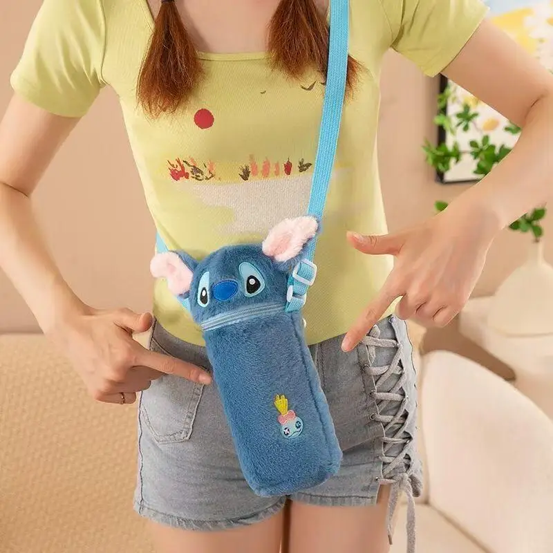 20 سنتيمتر ديزني غرزة أفخم غلاية المياه الغطاء الواقي قابل للتعديل طول حقيبة كروسبودي الشتاء العزل صديق هدية الكريسماس