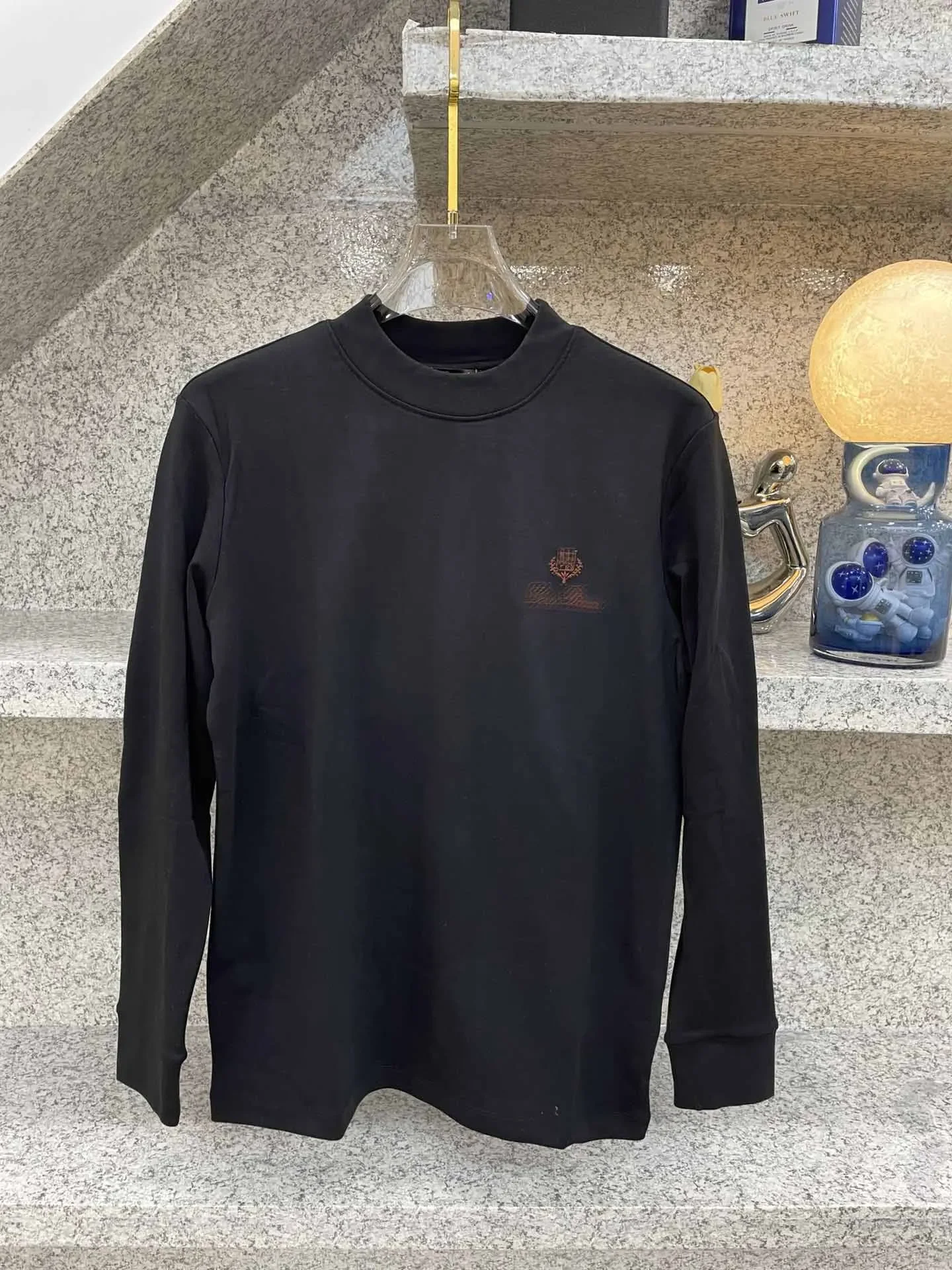 BILLIONAIRE SIJITONGDA 2025 New Arrivals For Men's Autumn And Winter Season: Half High Collar, Long Velvet Sleeves,