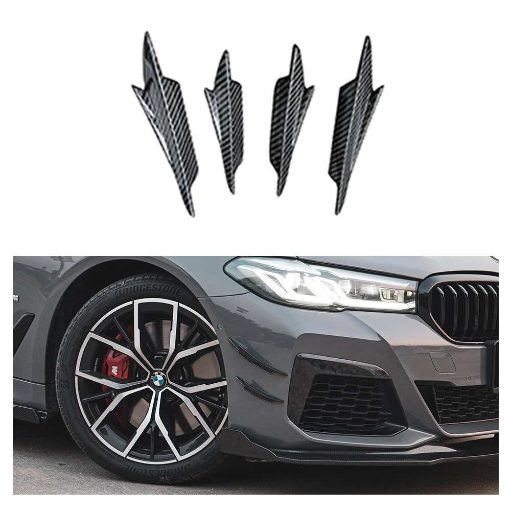 NEW ODM/OEM Dry Carbon Fiber Universal Car Spoilers Front Bumper Canards for BMW 5 Series G30 2021-UP  Body Kits Trim