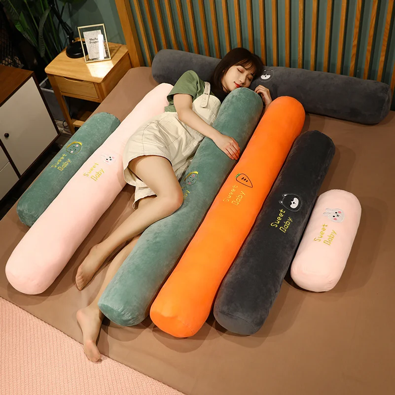 Cylindrical long pillow for sleeping in the bedroom, side sleeping leg pillow for girls, long body pillow for boys' dormitory