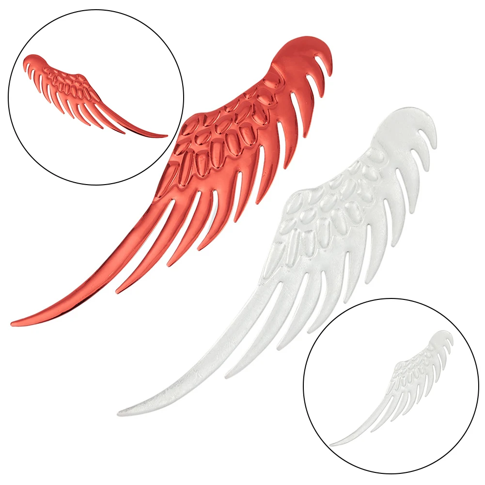

3D PVC Wings Decal Sticker for Cars & Motorcycles - Scratch Resistant DIY Design in Red/Gold/Silver - 13x7cm Pair for All Models