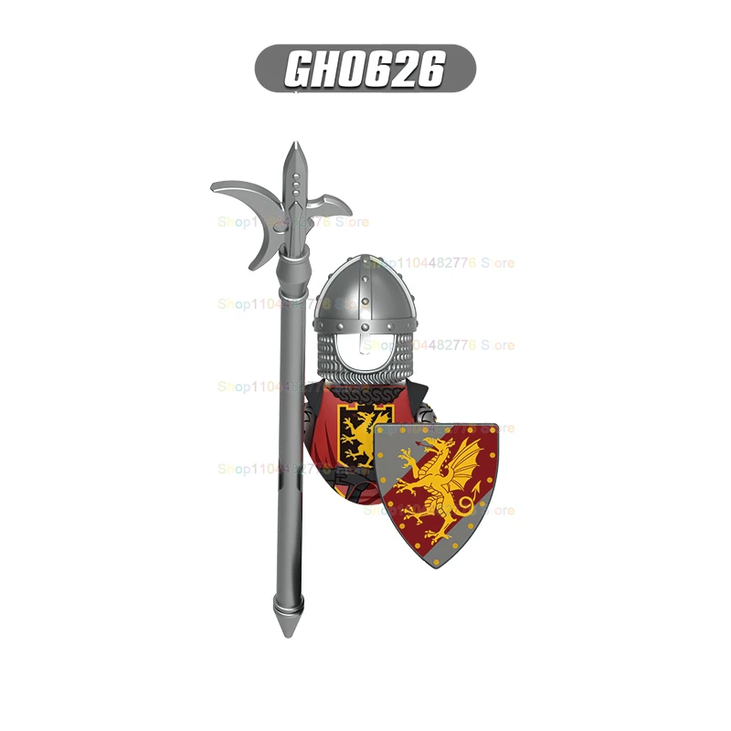 MOC-Mini figurine chevalier militaire médiéval pour enfants, blocs de construction à assembler, jouets de bricolage, cavalerie, archer romain Hoplite, G0180