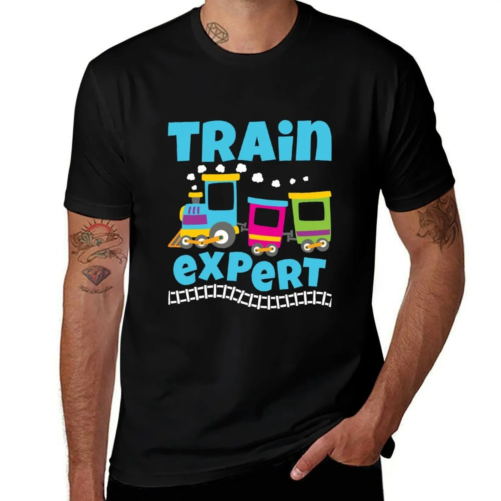 Train Expert Toy Trains Railroad Train Lover T-Shirt Urban Style Casual Short Sleeve Top T-Shirt