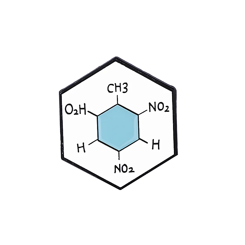 Cartoon Geometric Chemistry Formula Chic Shape Jewelry Brooch Clothes Backpack Decoration Pin Gift