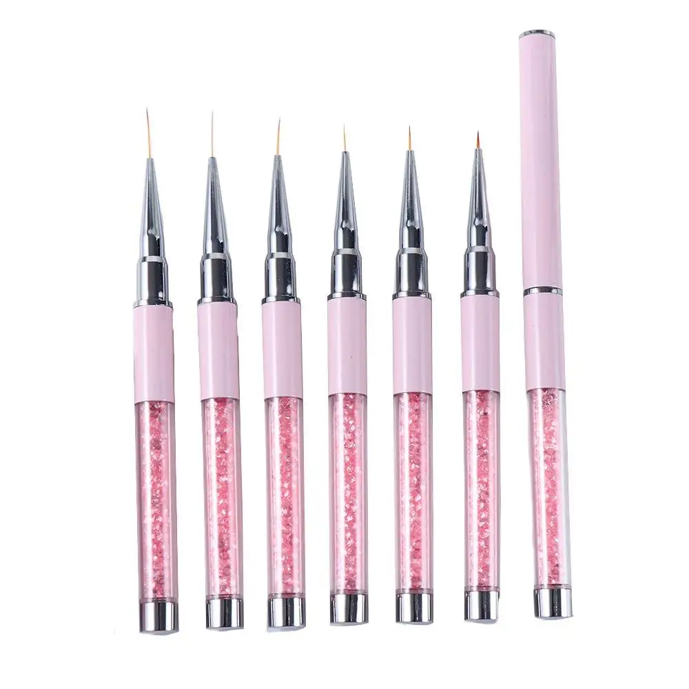 브러쉬 UV 젤 브러쉬 라인스톤 핸들 타원형 헤드 네일 아트 드로잉 펜 매니큐어 도구 네일 아트 브러쉬 아크릴 네일 라이너 펜