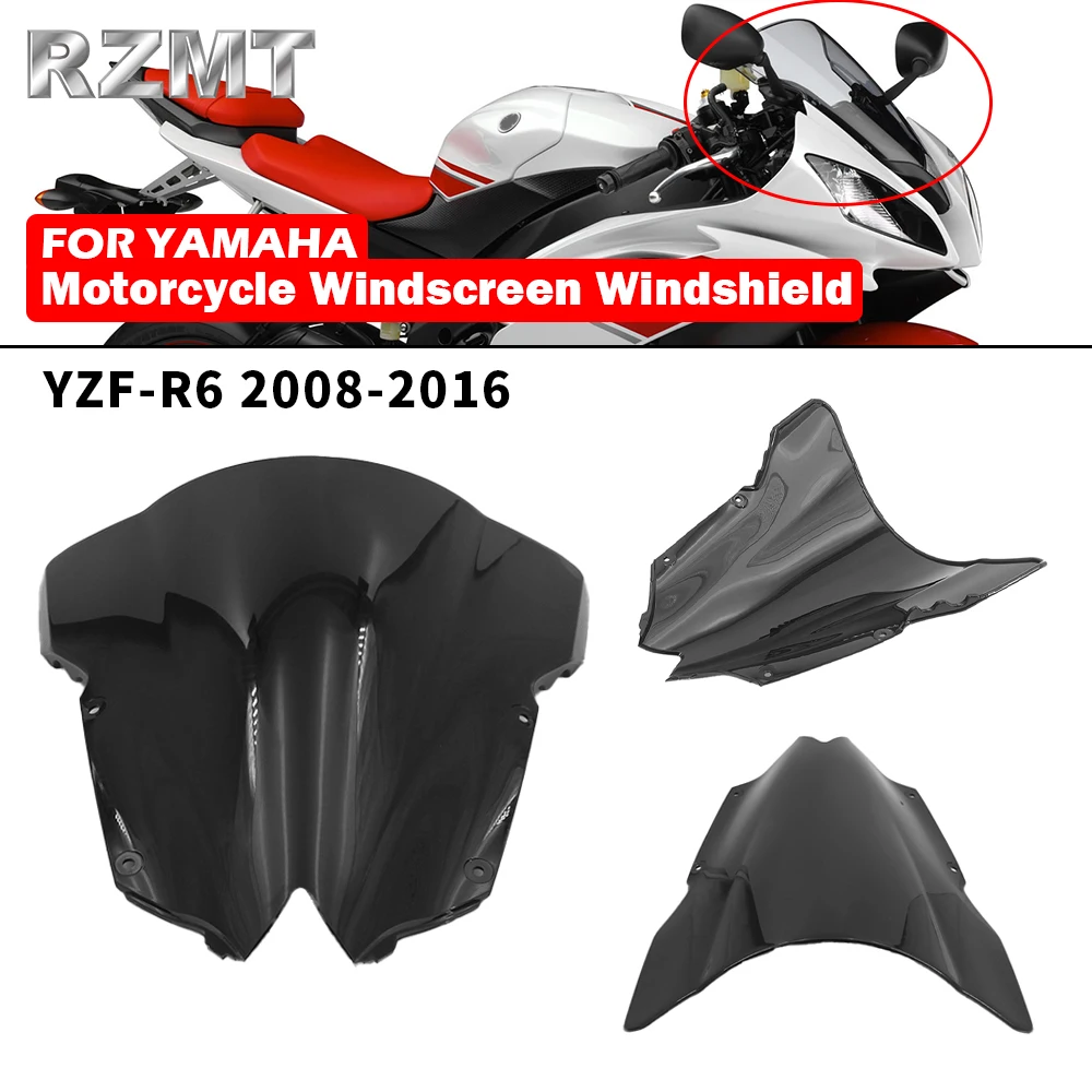 

Для YAMAHA YZFR6 YZF-R6 YZF R6 2008-2016 лобовое стекло Shielda двойной пузырь ветровой дефлектор аксессуары для мотоциклов