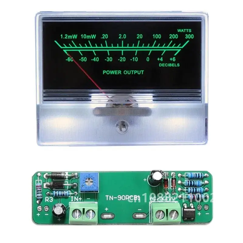 VU Level Meter Stereo Preamp tube Amplifier Board Indicator DB Preamp Audio Power Meter With Driver Backlit Pointer