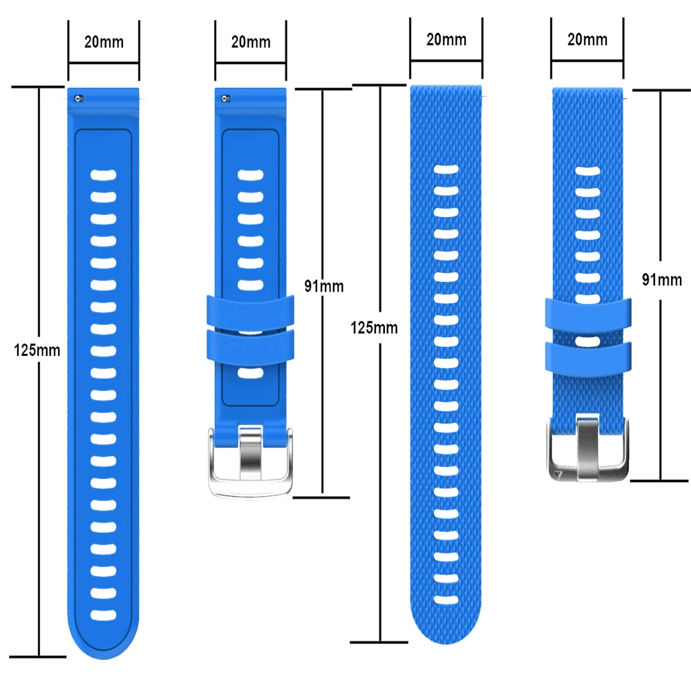 20mm Sport Silicone Watch Band Strap For Garmin Forerunner 245 245M 645 Vivoactive 3 Smart Bracelet Watch Band Colorful Wristban