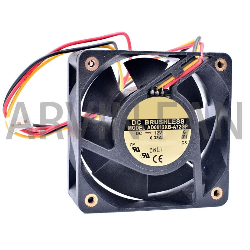 Brand New Original COOLING REVOLUTION AD0612XB-A72GP 6cm 60mm 6025 12V 0.33A Double Ball Air Volume Server Cooling Fan