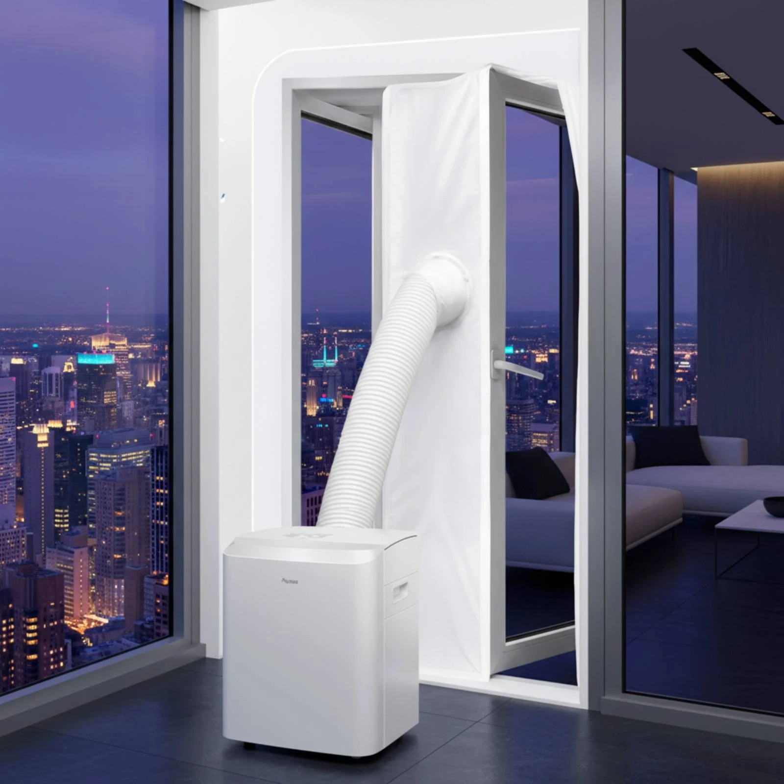 Picture 7: Cloth Window Seal with Hose Opening Soft Window Exhaust Sealing Panel Vent Kit Universal Hardware Adjustable