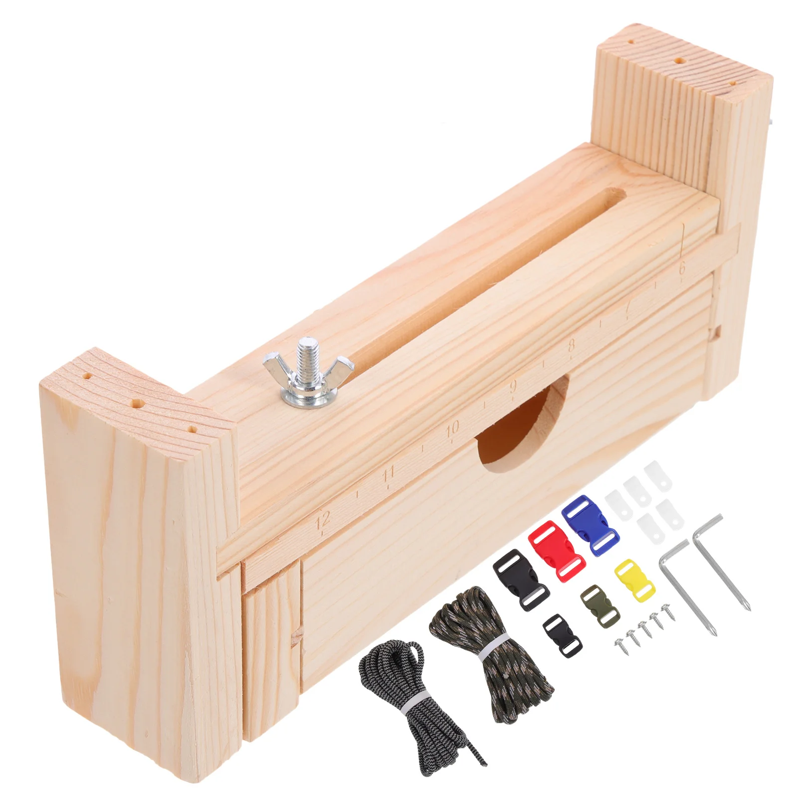 

1 set 1 Set Handmade Bracelet Weaving Wooden Frame Diy Rope Knitting Machine Craft Kit For Blanket Braid Tool Spool Knitter