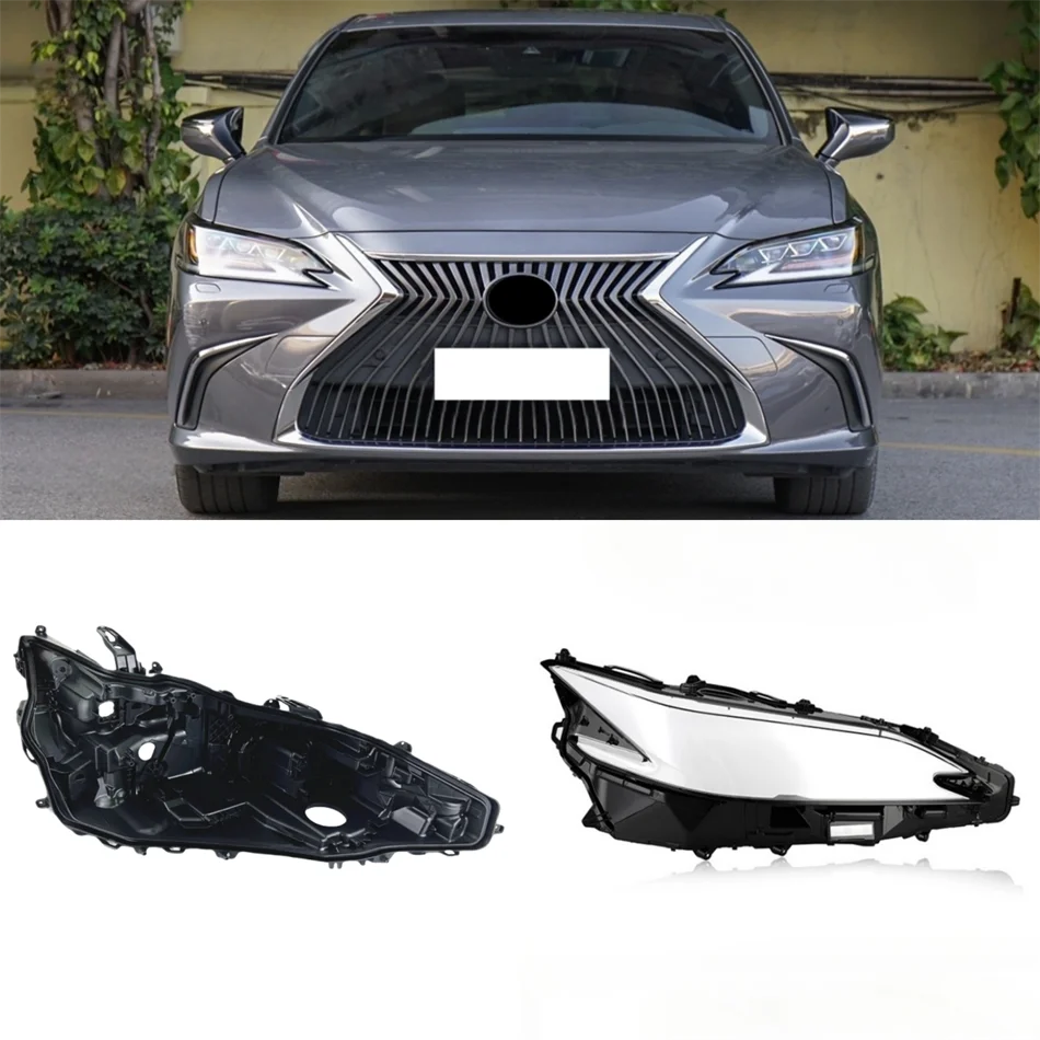 

For Lexus ES ES200 ES260 ES300 ES350 2018 2019 2020 2021 2022 Car Lights Shell Headlights Lamp Glass Car Hood Lights Bases