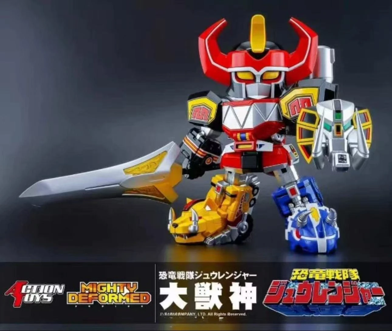 En Stock, juguetes de acción de 72 horas, Power Rangers MIGHTY DEFORMED, Megazord Mecha, juguete transformable móvil, colección de regalos