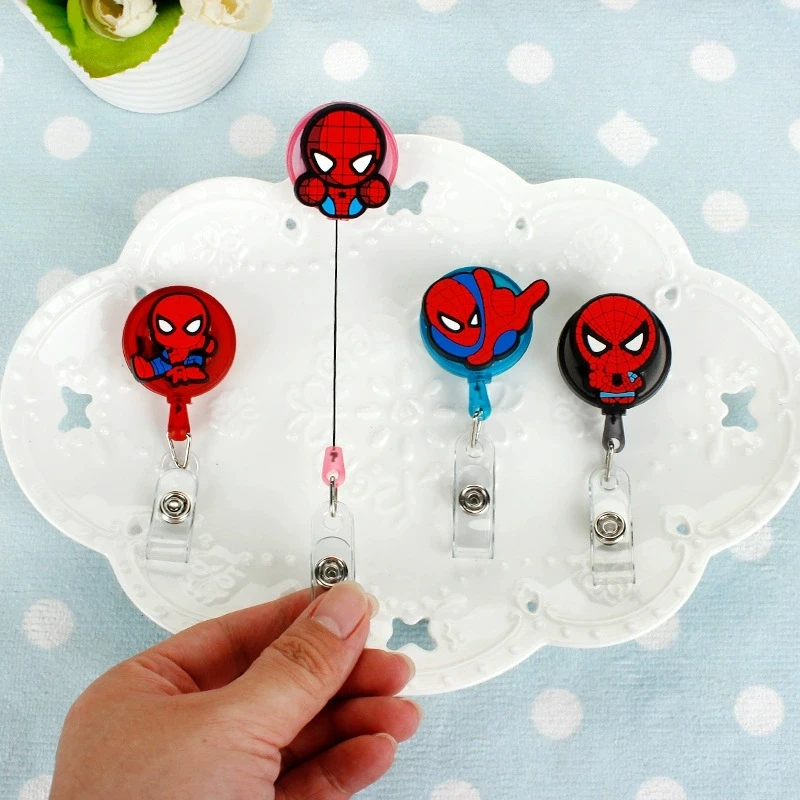 Marvel Spider-Man ID Card Holder Scalable Toggle Clip Employee Card Nurse Chest Card Student Bus Card Holder view 2