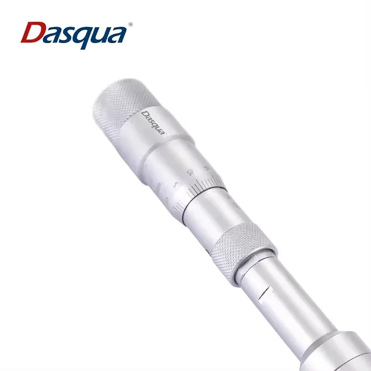 2025 Dasqua Highly Durable 6-25mm 3 Point Inside Micrometer Internal With Ratchet Stop Satin Chrome