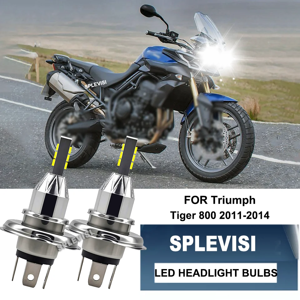 

2x H4/9003/HB2 White LED Headlight Bulbs 360 degree lighting For Triumph Bonneville 2001-2021 Tiger 800 2011-2014 1050 2007-2012