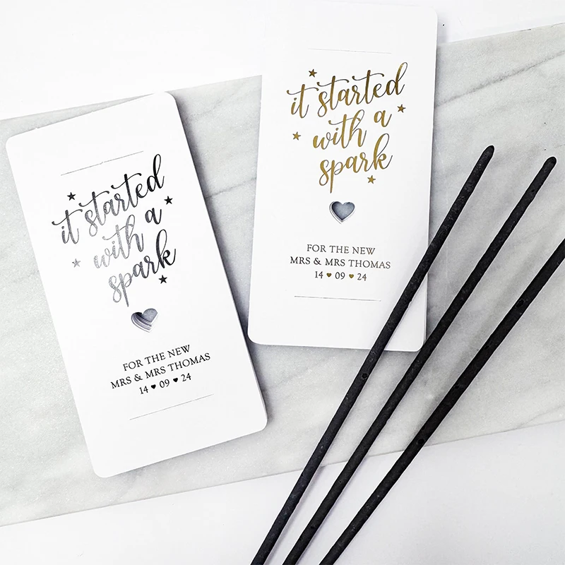 Personalized Sparkler Tags for Wedding Engagement, Celebrations, Anniversaries, Custom Sparkler Tags, Let Love Sparkle 4