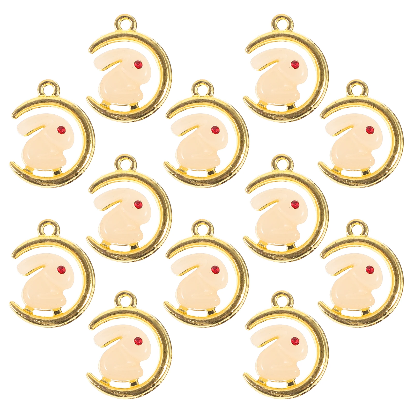 

12pcs Alloy Charms Diy Jewelry Supplies Bunny Pendants Necklace Bracelet Keychain Crafting Elegant Gifts