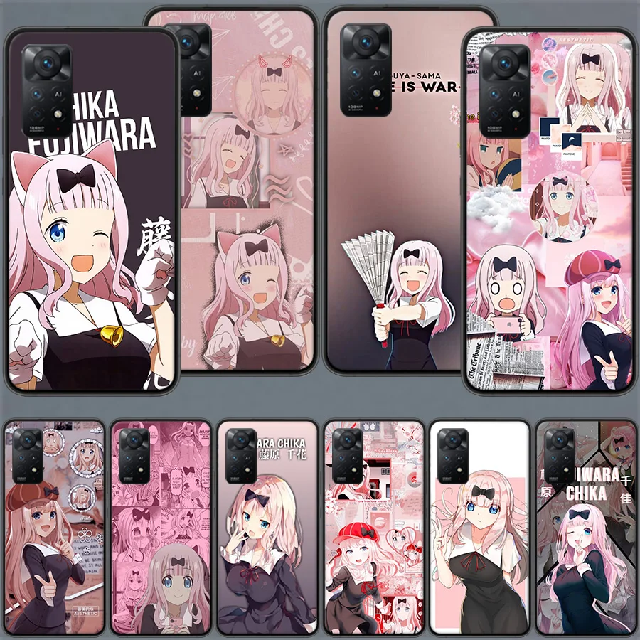 Kaguya sama Love is War Fujiwara Funda Phone Case For Redmi Note 13 5G Plus Capa 12 12C 10A 10C 10 9A 9C 9T 9 8A 8 K70 K60 Pro X