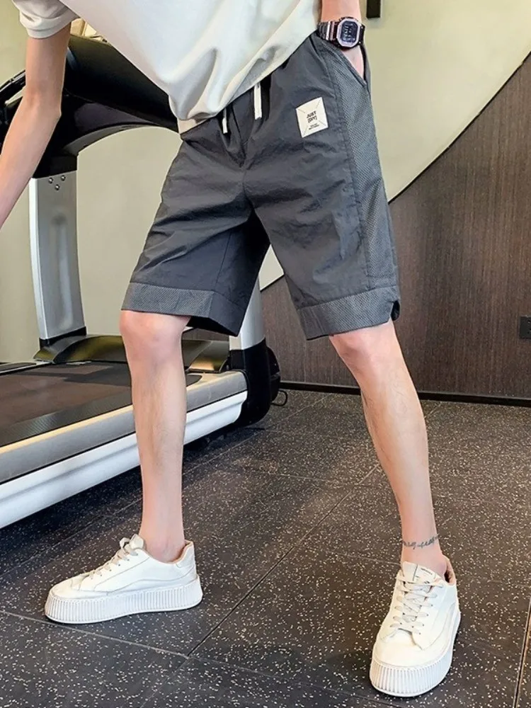 

Ice Silk Me orts Men's Summer Thin Qui Dry Sports Pants Straight Casual Loose Fit Five-Quarter Length Breathable orts