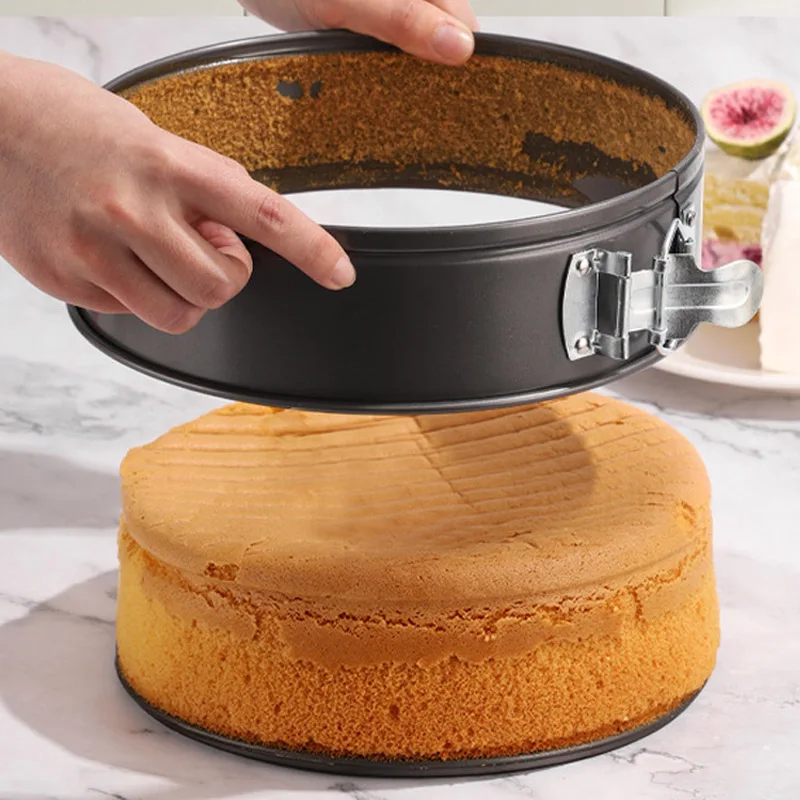 Round Cake Mold Lock Live Bottom Round Latched Bottom Non-stick Locking Cake Pan Use Carbon Steel Mold Baking Kitchen Utensils