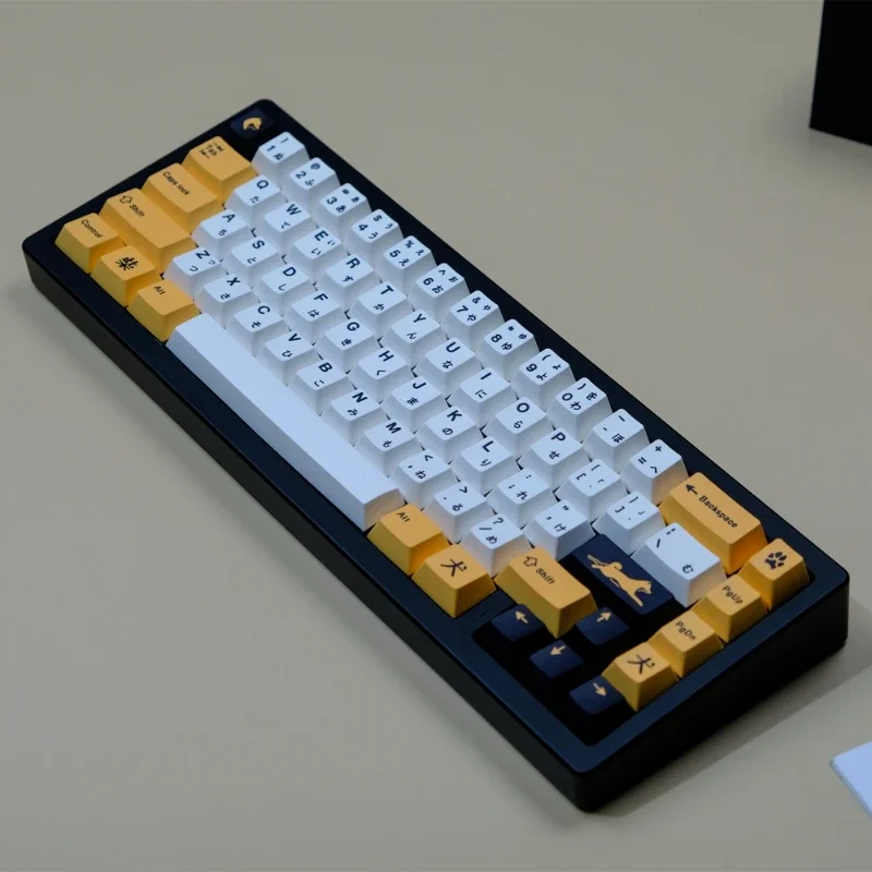 1 Set GMK 129 Keys Shiba Inu Keycaps Double Shot PBT Cherry Profile Keycap for MX SWitch Mechanical Gaming Keyboard Custom ISO
