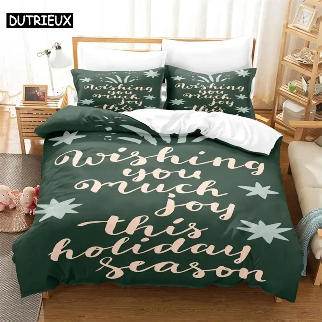 

Creative Christmas Comfortable Duvet Quilt Cover Pillowcase Bedding Set Children Bedroom Decoration Home Textile