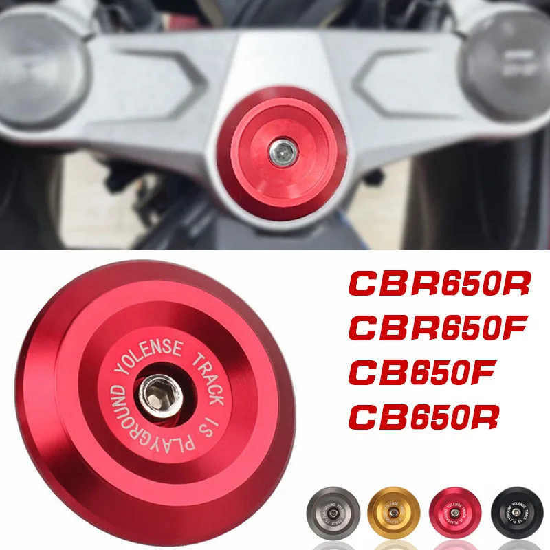 Motorcycle Upper Connecting Plate Screw Cap Front Fork Connecting Plate Decorative Cover For HONDA CBR650R CB650R CBR650F CB650F