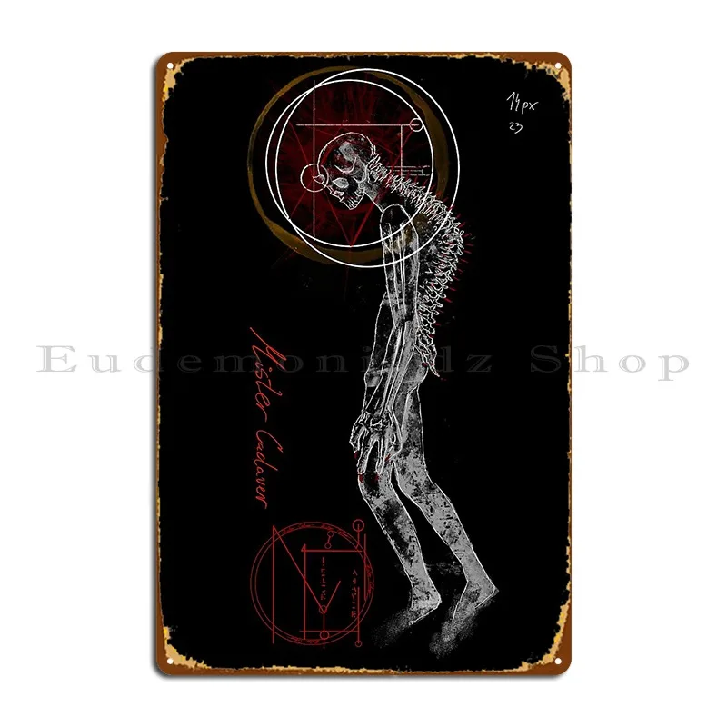 Wanderer White Skeleton D Mistercadaver Metal Sign Wall Decor Cinema Decoration Designing Printing Tin Sign Poster