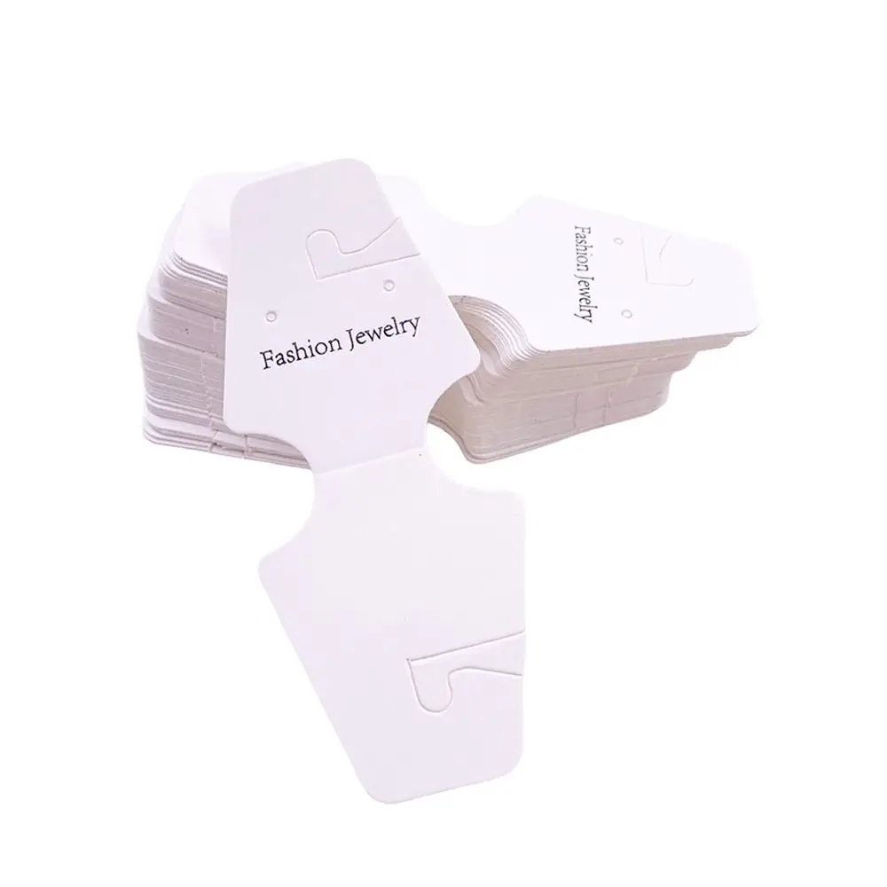 50 قطعة بطاقة تعبئة المجوهرات متعددة الألوان DIY حزمة الملحقات عرض حامل كرتون كرافت ورقة تغليف الهدايا