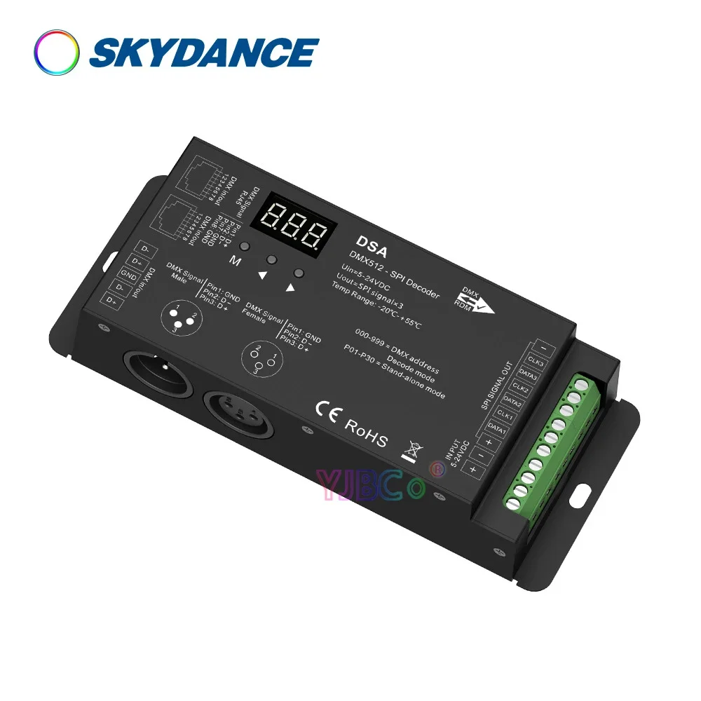 Imagem -02 - Decodificador Rgbw ic Pixel Dmx512 para Spi Decodificador Conversor de Sinal Conversor de Sinal Ws2812 Ws2815 Controlador de Tira Led 5v24v 12v 2.4g Controle Remoto rf