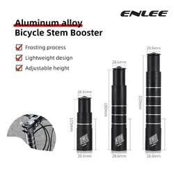 ENLEE Bicycle Fork Stem Height Extender Handlebar Rise Up Adapter Aluminum Alloy Height Spacer Cycle Accessories 115/180/210MM