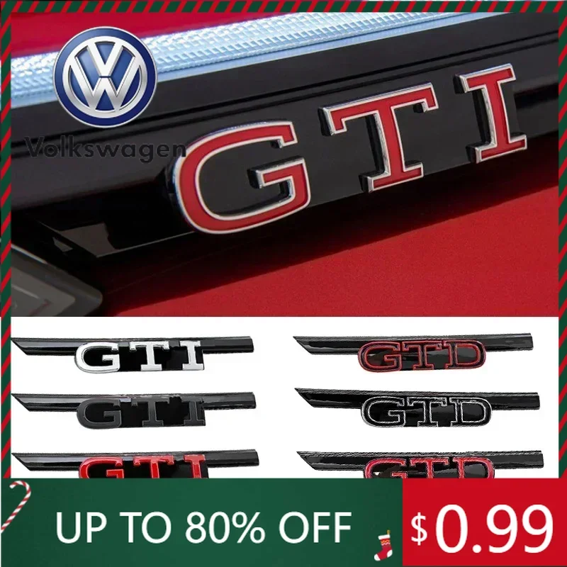 

Горячая новинка 2026: 3D-эмблема из АБС-пластика для передней решетки автомобиля Volkswagen Golf 8 MK8 Rline GTI GTD GTE, логотип Polo