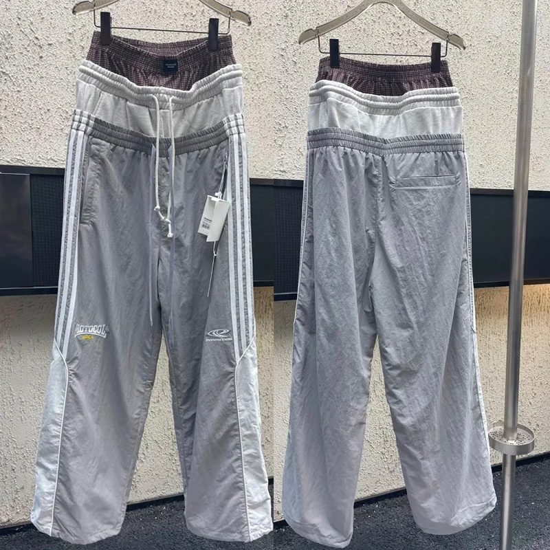 

Streetwear Trend Protocol Index Casual Pants New Style High Quality Patchwork Pants Logo Embroidery Print Sweatpants