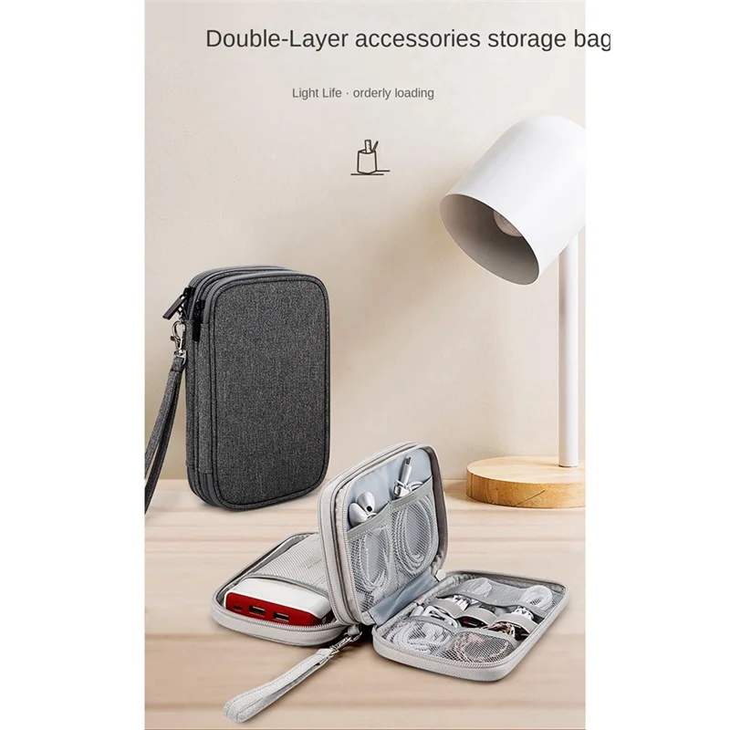 Portable Cable Storage Case Waterproof USB Data Line Plug Organizador For Travel Electronic Organizer-A25R