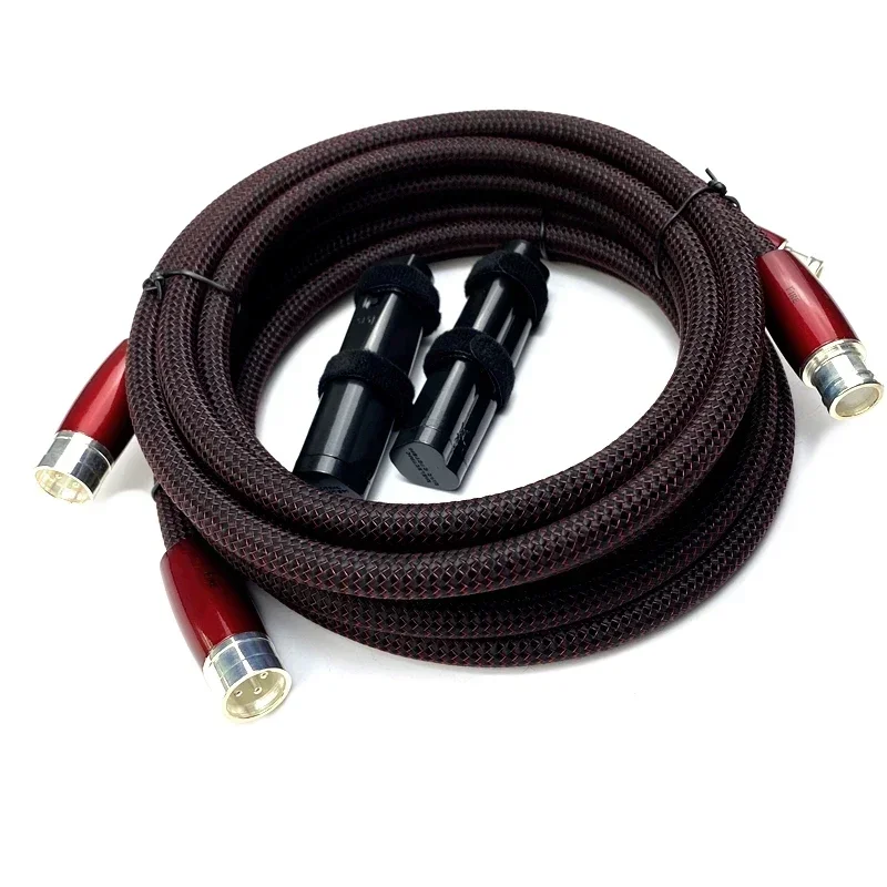 Hi-end Fire Analog XLR Balanced Cable PPS Silver HiFi Audio Interconnect Line z baterią 72V