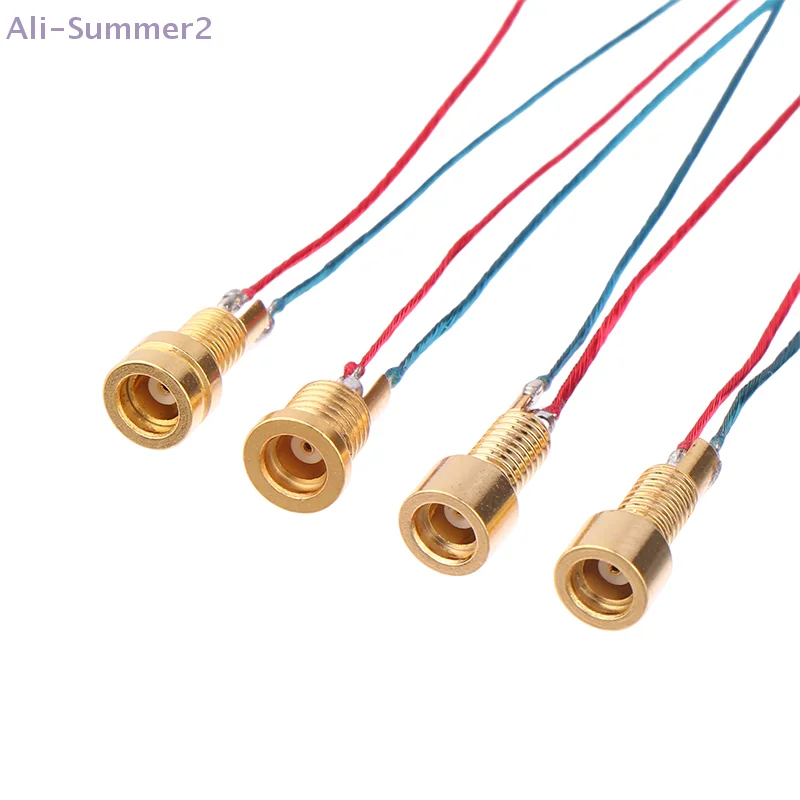MMCX Reines Kupfer Vergoldete Buchse Mit 2/3/4 cm Lötdraht Universal Kopfhörer Pin Buchse Integrierte Schraube Mutter Halter