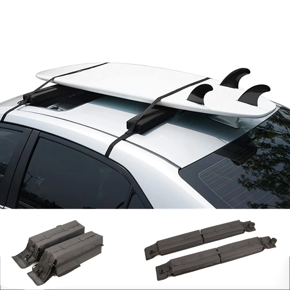 Portaequipajes plegable Universal para techo de coche, soportes suaves para kayak, canoas, snowboard y windsurf