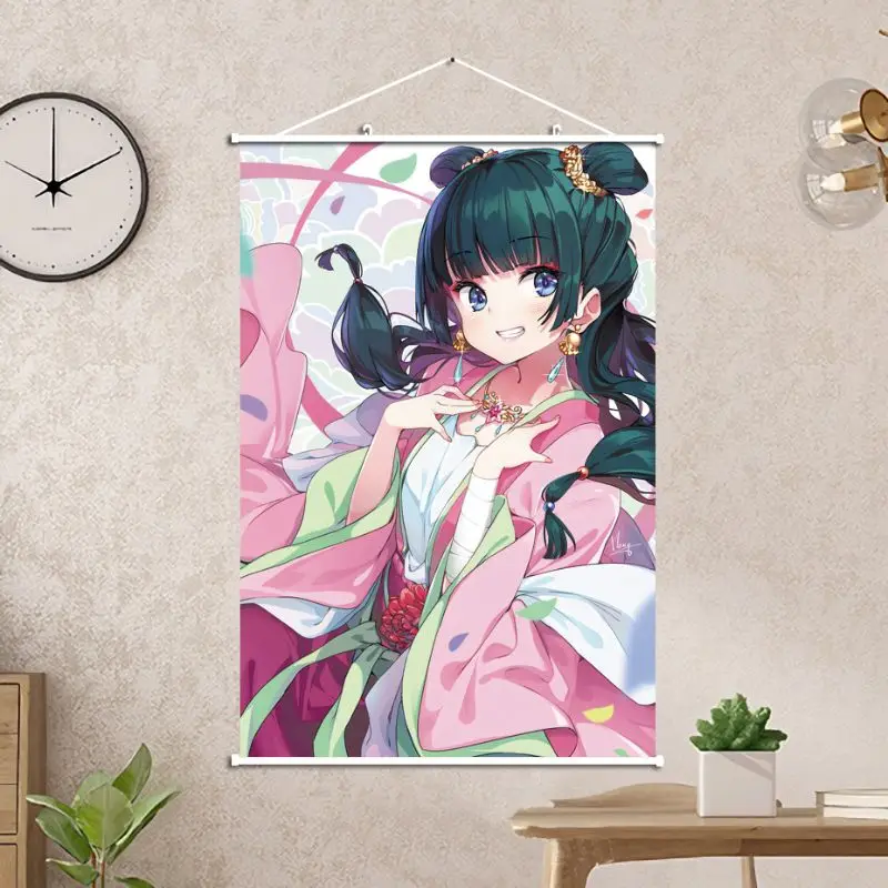VIKAMA The Apothecary Diaries Wall Scroll Poster Anime Tapestry Manga Character Wall Art Decor For Bedroom Gaming Room Home Gift