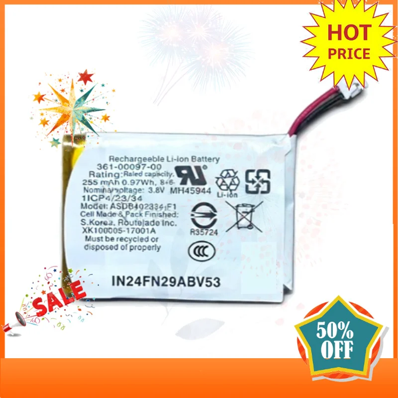 SWZY 361-00097-00 3.8V 255mAh Smart Watch Battery for Garmin Fenix 6/6Pro for Fenix 5/5S Replacement Battery