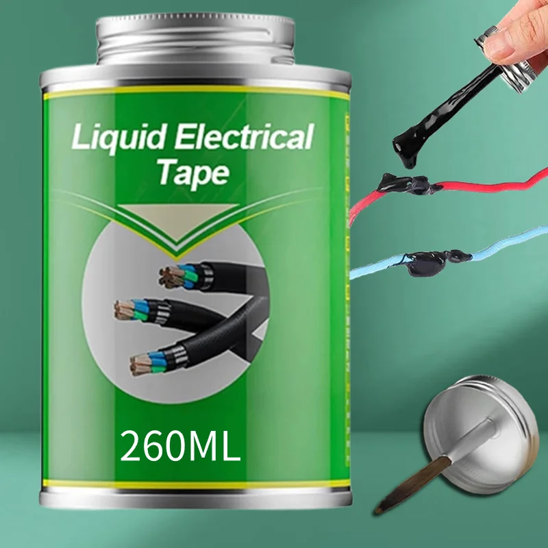 Liquid Insulation Paste 100/260ml Liquid Electrical Tape Insulating Tape Repair Rubber Electrical Wire Cable Coat Fix Line Glue