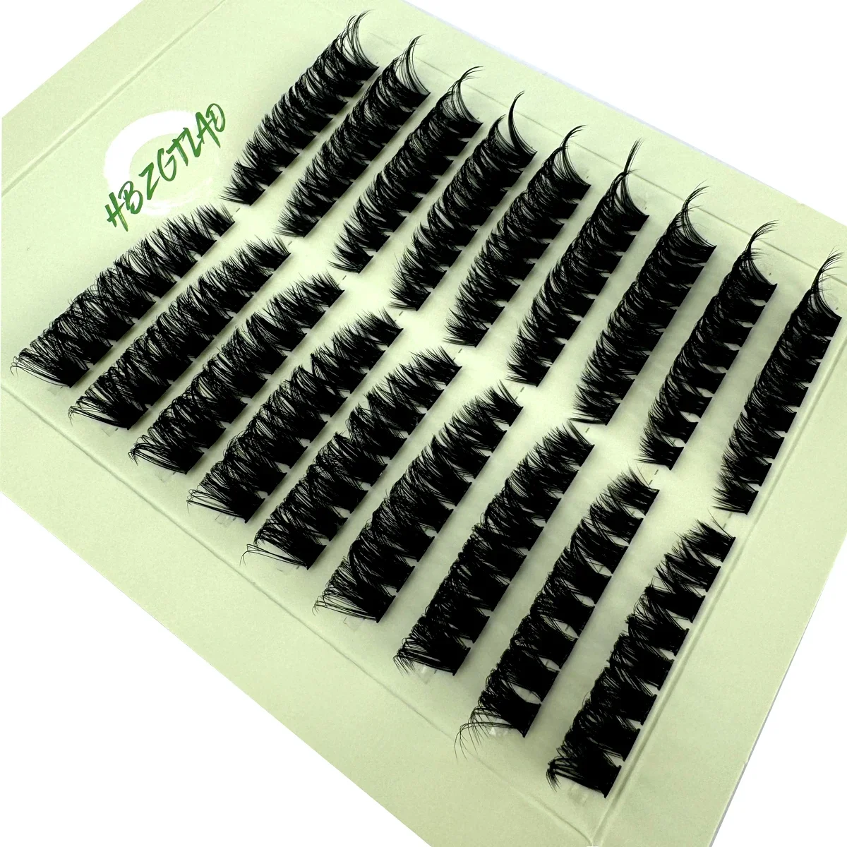 AMSDCN 9-row fluffy curly eyelash bundle extension line 60D/80D left/right cat eye eyelash extension line can be reused